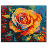 Rose blossom painting by numbers - shipping from DE